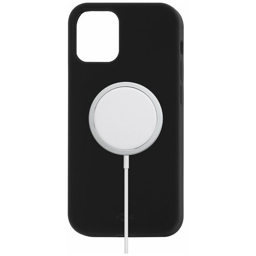 фото Чехол для iphone 12 mini kruche silicone magnet black кruче