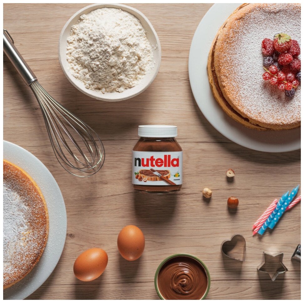 Нутелла шоколадная паста ореховая с добавлением какао Nutella, 350г по 15шт - фотография № 15