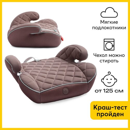 бустер группа 2 3 15 36 кг happy baby booster rider dark olive Бустер группа 2/3 (15-36 кг) Happy Baby Booster Rider, розовый