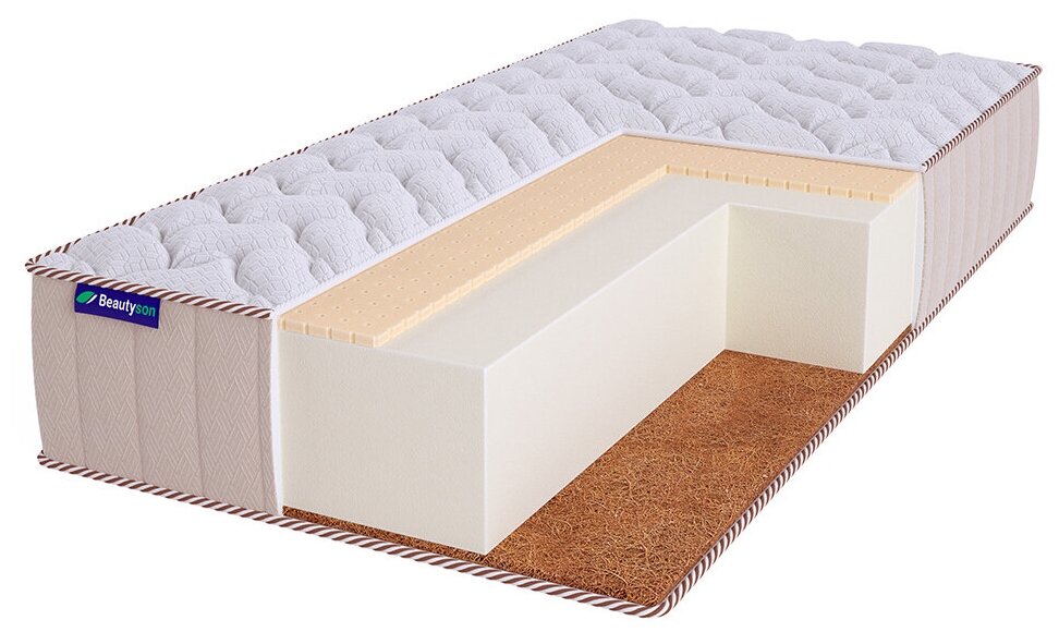 Матрас ортопедический беспружинный Beautyson FOAM 21 Balance LUX 80x186, односпальный, без клея, поставляется в рулоне