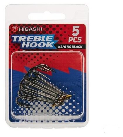 Higashi Тройники HIGASHI TH-1 #3/0 NS Black