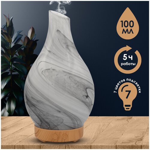 Аромадиффузор 100 мл семь цветов подсветки цвет светлое дерево 13х25 см Aromic AM-43 335300₽