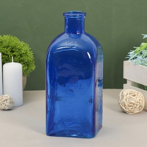 Ваза Цитадель Штоф синий прозр d-25см 22см 762₽