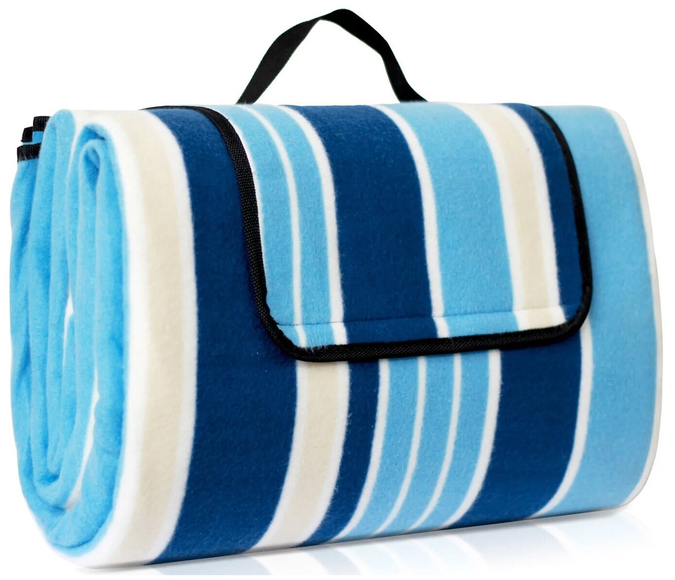 Подстилка-покрывало Skully Alu thermo blanket 200х200 (white-blue stripes)