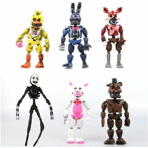 Набор из 6 фигурок 5 ночей Фредди FNAF Five nights at Freddy