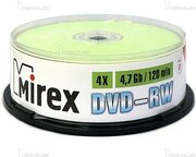 Диски Mirex DVD-RW Cake Box (25 шт.) 4.7Gb 4x (UL130032A4M)