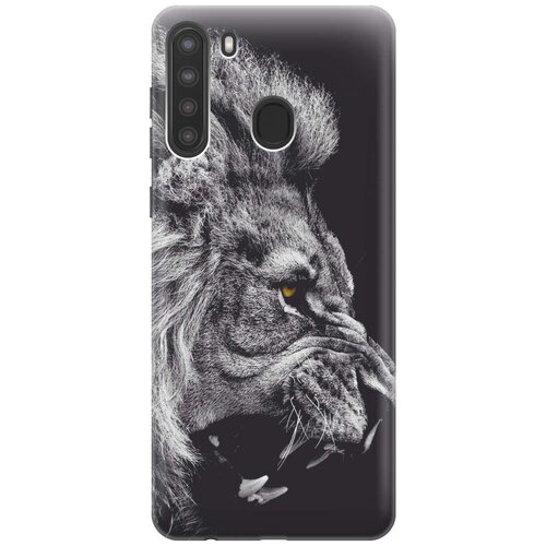 фото Gosso ультратонкий силиконовый чехол-накладка для samsung galaxy a21 с принтом "морда льва"