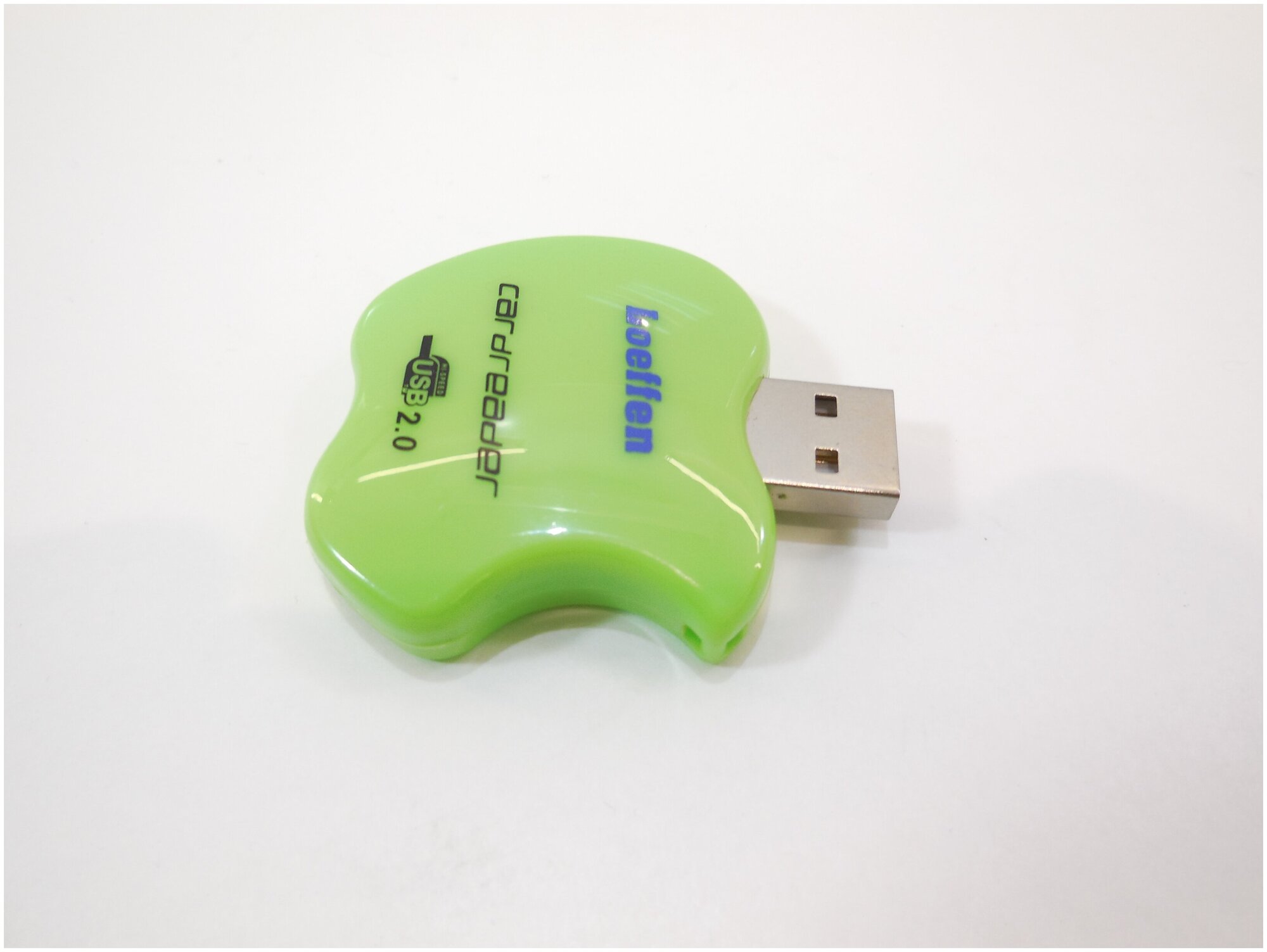 USB Картридер SD to USB Loeffen Lf-CP-759 для SD / SDHC карт цвет зеленый форма Apple
