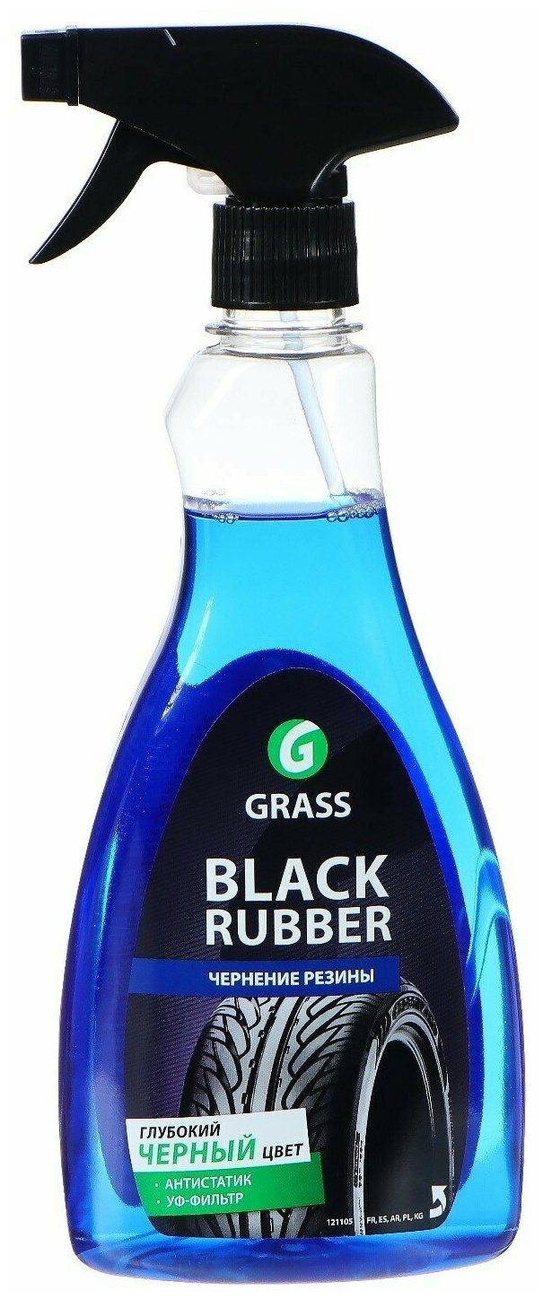 Полироль для шин Grass Black Rubber, триггер, 600 мл