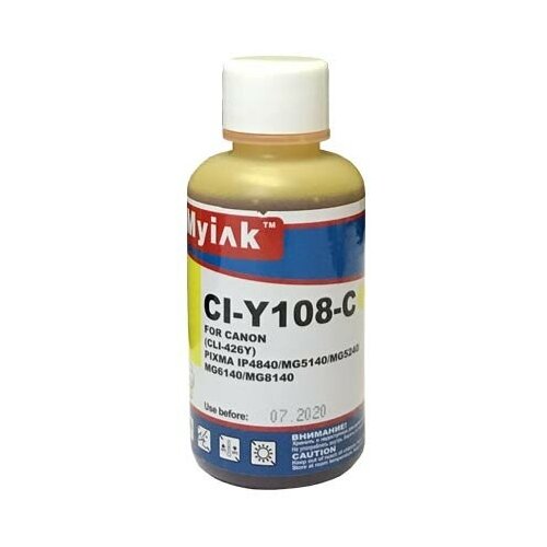 Чернила для CANON CLI-426/526/726Y (100мл, yellow) CI-Y108-C Gloria™ MyInk чернила для canon cli 426 526 726c 100мл cyan c5026 100mc inktec