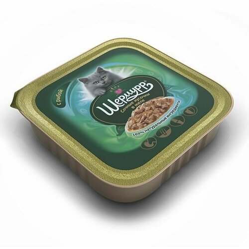 Шермурр консервы для кошек Сочные кусочки рыба в желе 100гр х 16шт