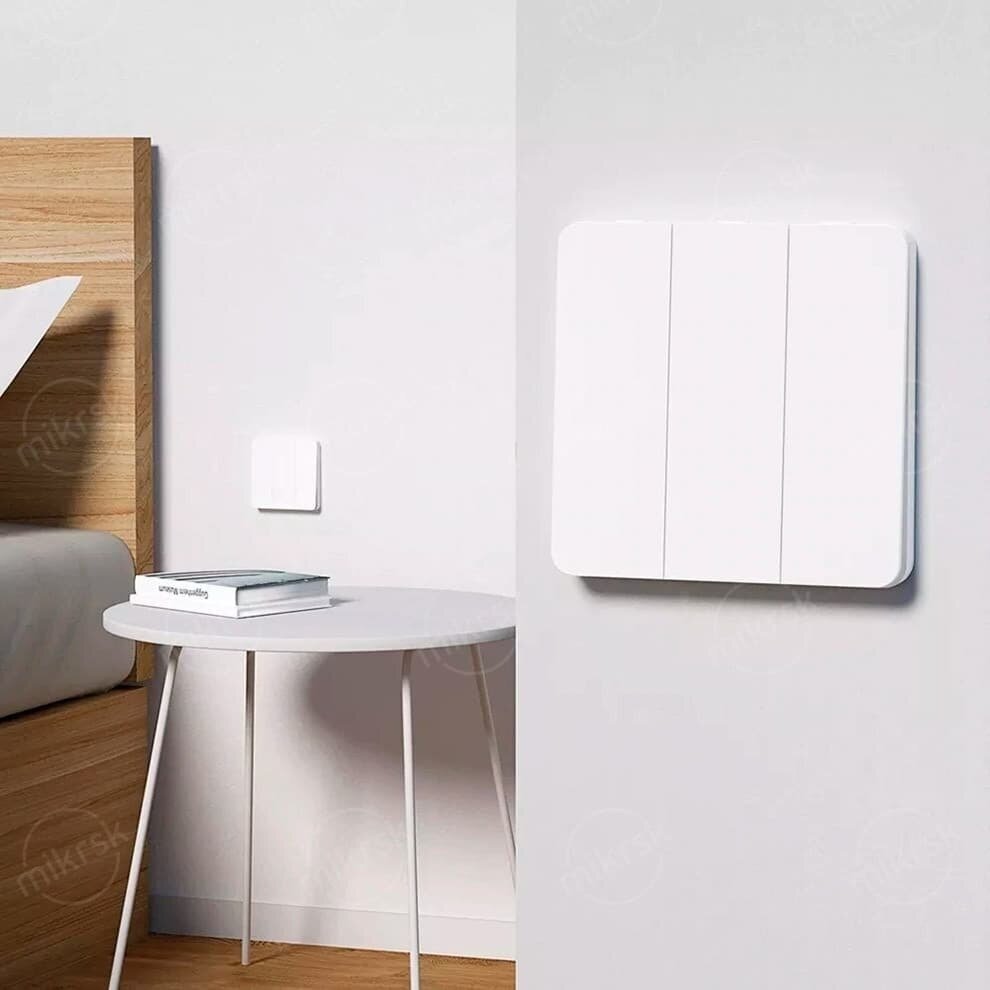 Выключатель YEELIGHT Smart Flex Switch Triple, белый [ylkg14yl] - фото №5