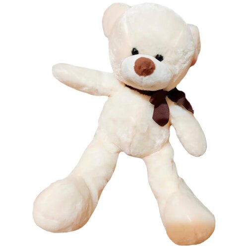 фото Мягкая игрушка мешок подарков плюшевый медведь тедди, 36 см, бежевый