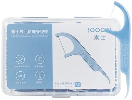 Зубная нить Xiaomi Soocas Floss Pick (50 штук) — купить в интернет-магазине по низкой цене на Яндекс Маркете