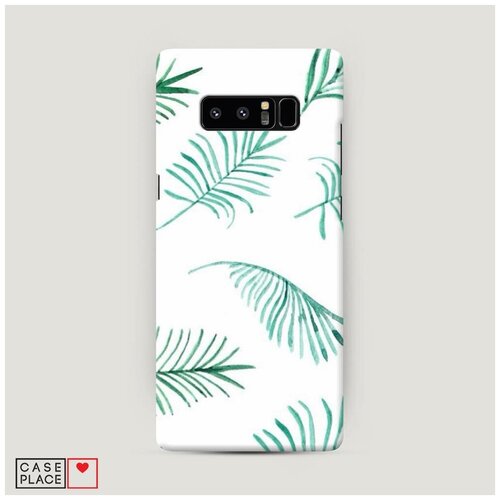 фото Чехол пластиковый samsung galaxy note 8 листики case place