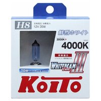 Лампа высокотемпературная Koito Whitebeam H8 12V 35W (70W) 4000K (комплект 2 шт.) арт. P0758W