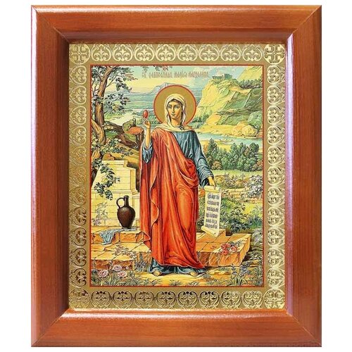 Равноапостольная Мария Магдалина, икона в рамке 12,5*14,5 см