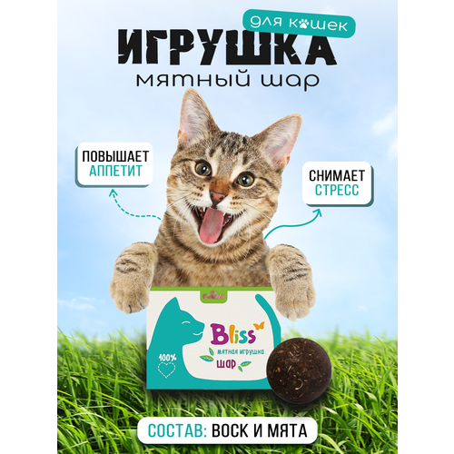 Мятный шар для кошек Bliss из натуральной кошачьей мяты