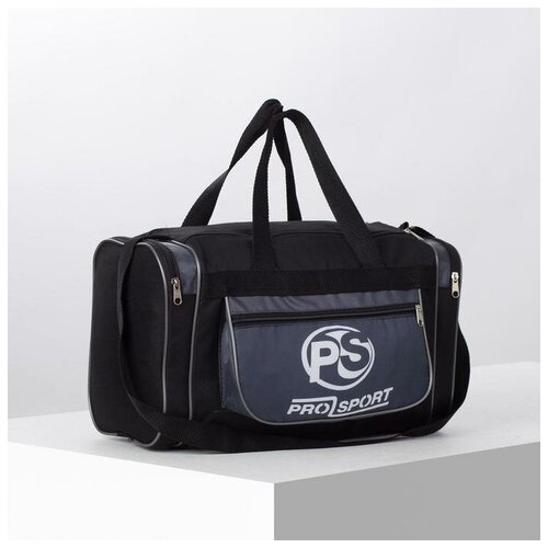 фото Sacvoyage сумка спортивная, отдел на молнии, 3 наружных кармана, длинный ремень, цвет чёрный/серый