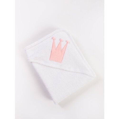 Полотенце-уголок с вышивкой Fluffy Bunny Принцесса цвет Белый Размер 94Х94см 100 хлопок 380грм2 1190₽