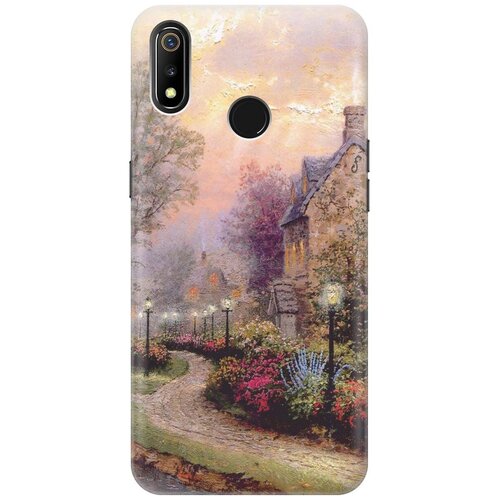 фото Re:pa накладка transparent для realme 3 с принтом "сиреневый вечер"