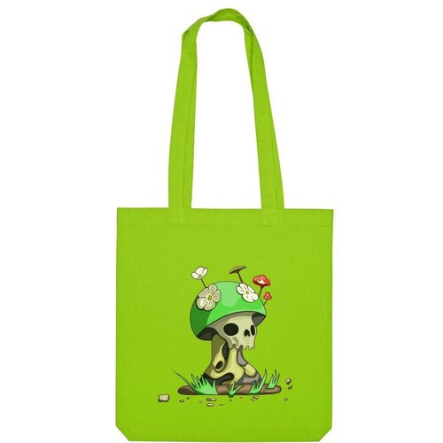 Сумка шоппер Us Basic, зеленый мужская футболка волшебный гриб 2xl черный