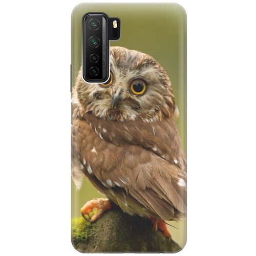 фото Ультратонкий силиконовый чехол-накладка для huawei nova 7 se / honor 30s с принтом "сова на дереве" gosso