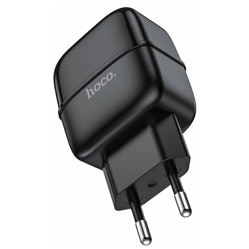 фото Блок питания сетевой 2 usb hoco, c77a, highway, 2400mah, пластик, цвет чёрный