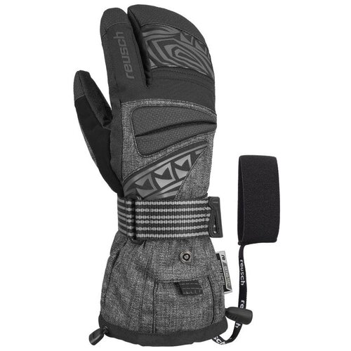 фото Перчатки для сноуборда reusch 2021-22 sweeber r-tex xt lobster black/grey (inch (дюйм):8)