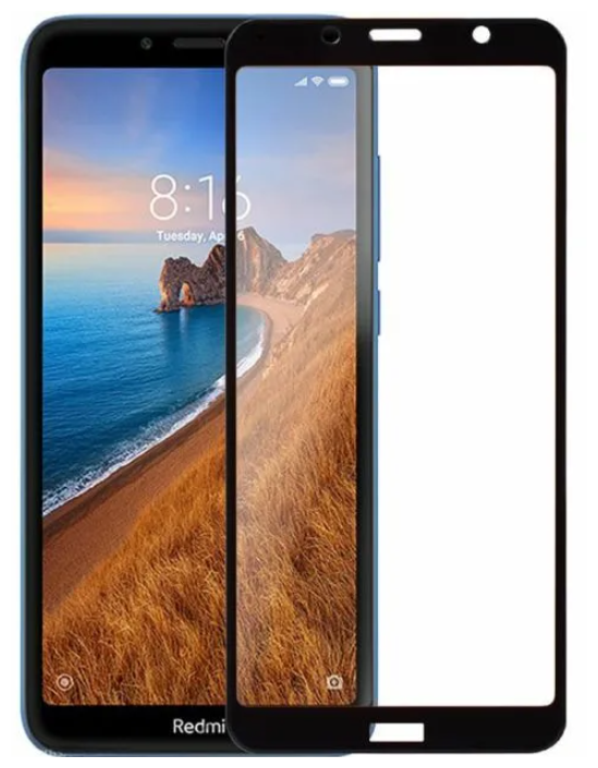 Защитное стекло на Xiaomi Redmi 7А, Ceramic, черное, X-CASE