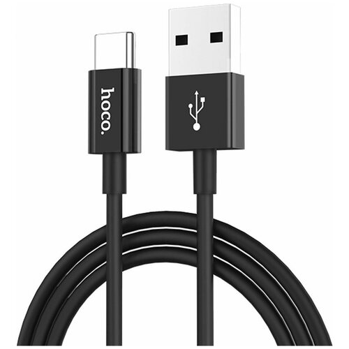Миришоп Дата-кабель HOCO X23 USB - Type-C, черный 1метр usb c кабель hoco x23 skilled type c 3а pd18w 1м tpe черный