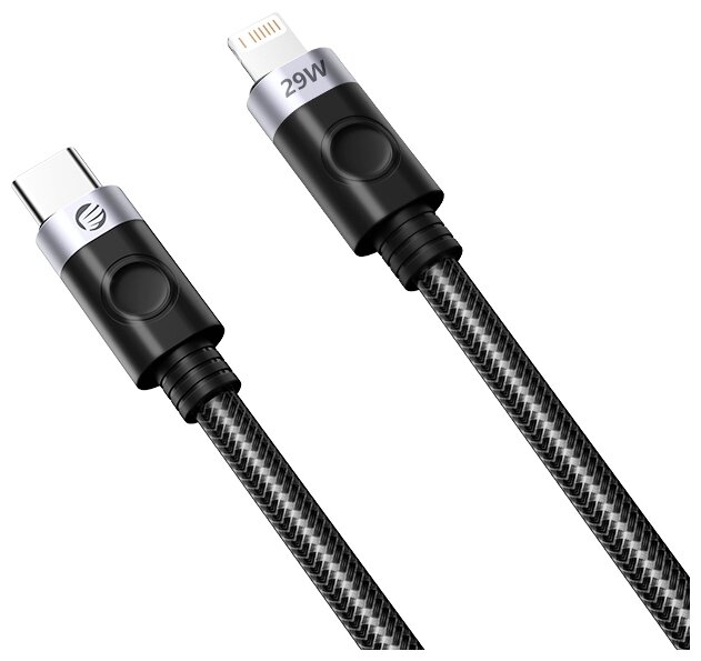 Кабель интерфейсный Orico USB-C(m)/USB-C(m), 480 Мбит/с, 100 Вт, 2 м, черный/серебристый - фото №2