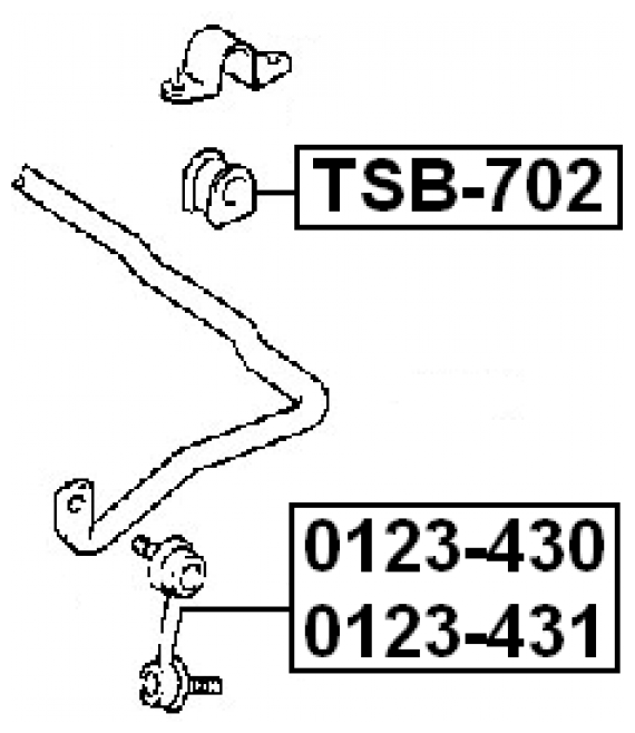 Тяга стабилизатора передняя правая Febest 0123-431