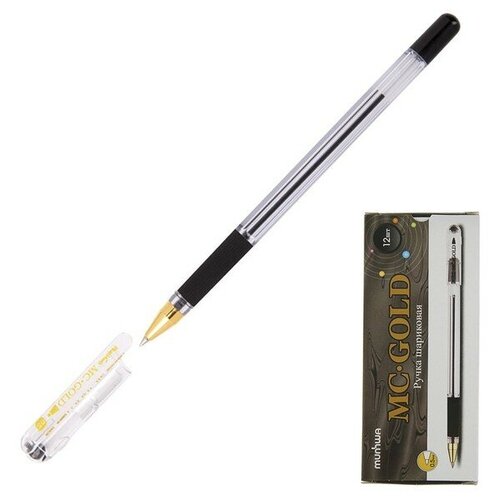Ручка шариковая MunHwa MC Gold, узел 0,5 мм, чернила чёрные, штрихкод на ручке