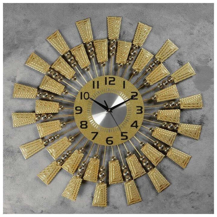 Часы настенные, серия: Ажур, "Борнаго", плавный ход, d=60 см, циферблат 22 см 4663106