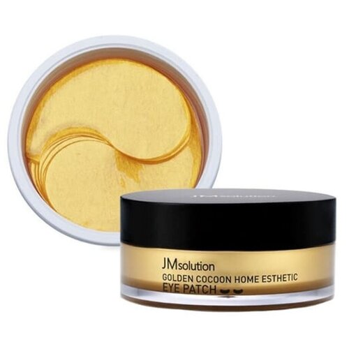 Гидрогелевые патчи с шёлком и золотом JMsolution Golden Cocoon Home Esthetic Eye Patch jmsolution black cocoon home esthetic eye patch