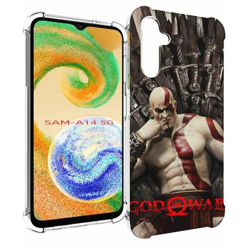 чехол mypads god of war для samsung galaxy a04 задняя панель накладка бампер Чехол MyPads God of War Кратос для Samsung Galaxy A14 4G/ 5G задняя-панель-накладка-бампер