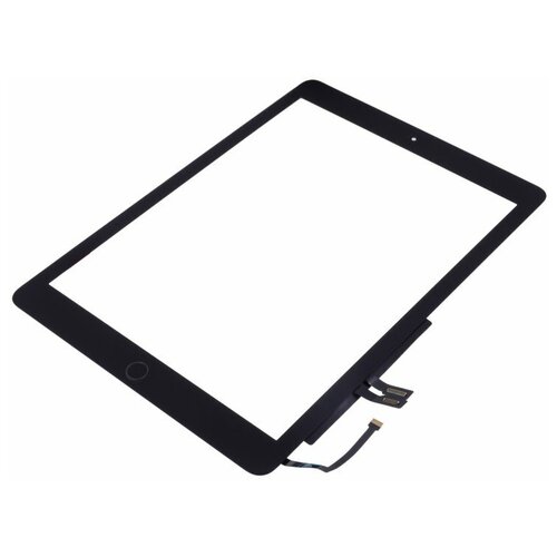 Тачскрин для Apple iPad 6 9.7 (2018) + кнопка Home, черный, Кнопка: черный