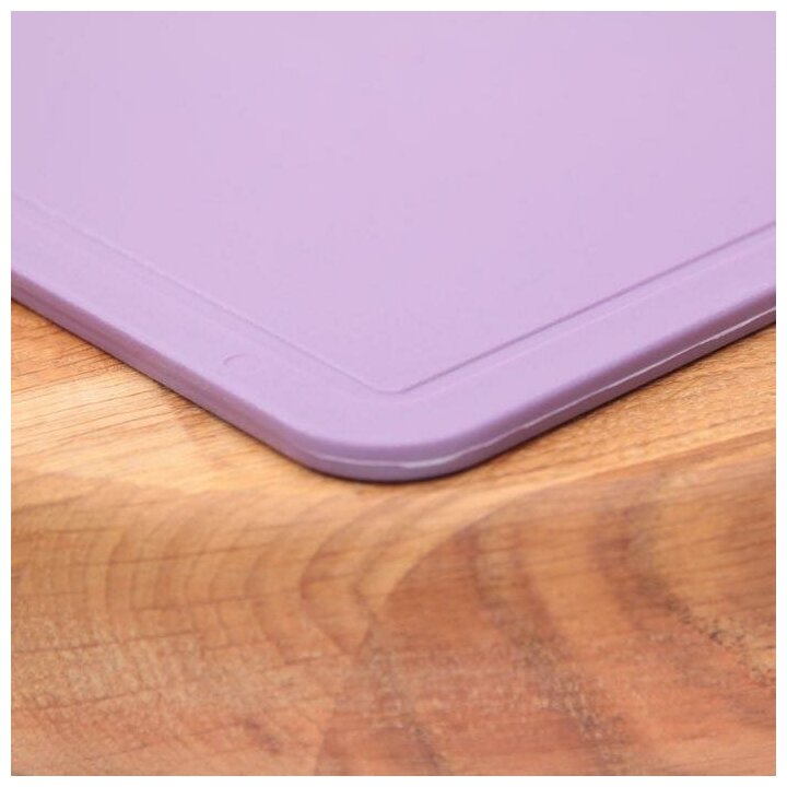 Доска разделочная набор пластиковая 3 шт фиолетовый С55ФИЛ - фотография № 18