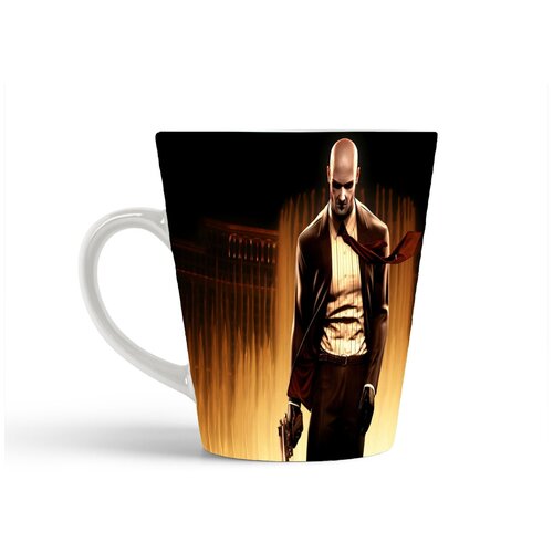 фото Кружка-латте coolpodarok hitman blood money на фоне фонтана