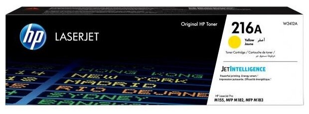 Картридж HP 216A для HP Color LaserJet Pro M182n Color LaserJet Pro M183fw 850стр Желтый W2412A