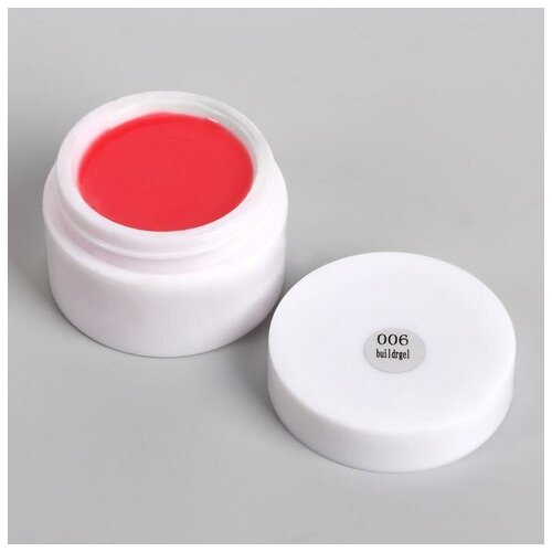 Fiber Gel для наращивания ногтей, со стекловолокном, камуфлирующий, LED/UV, 15 мл, цвет темно - розовый