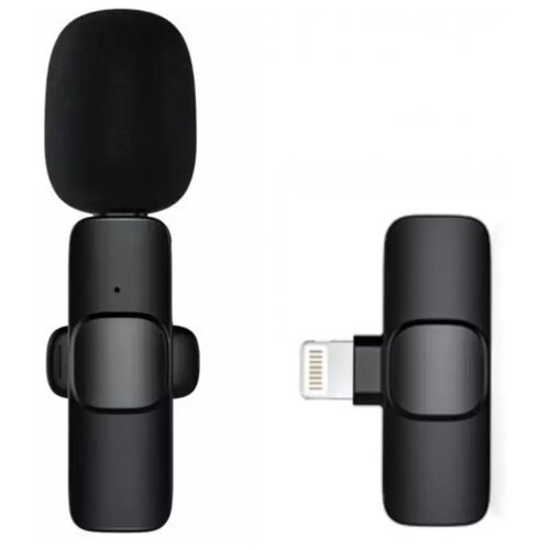 Микрофон петличный Bluetooth Lightning / Беспроводная петличка Bluetooth Lightning / Петличка для записи звука для iPhone iPad iPod