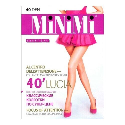 фото Колготки minimi lucia, 40 den, с шортиками, размер 5, бежевый