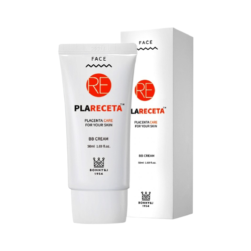 PlaReceta BB Cream / BB-крем плацентарный выравнивающий, 50 мл / BB крем бежевый для лица / Тональный крем для лица SPF 50