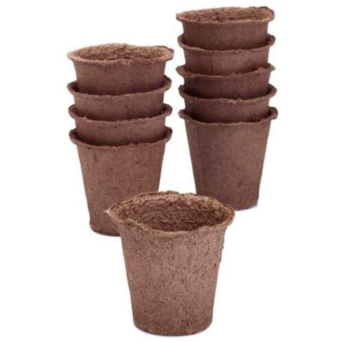 Торфяной горшок для рассады круглый 8080 мм 10 шт 219₽