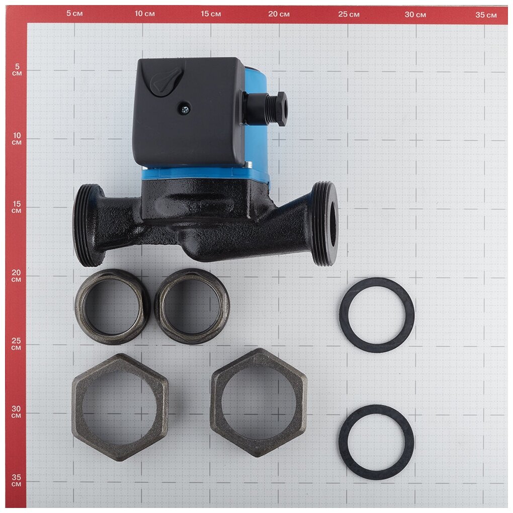 Циркуляционный насос для систем отопления Stout 32/40-180 (SPC-0001-3240180) DN32 подъем 4 м 180 мм с гайками - фотография № 14