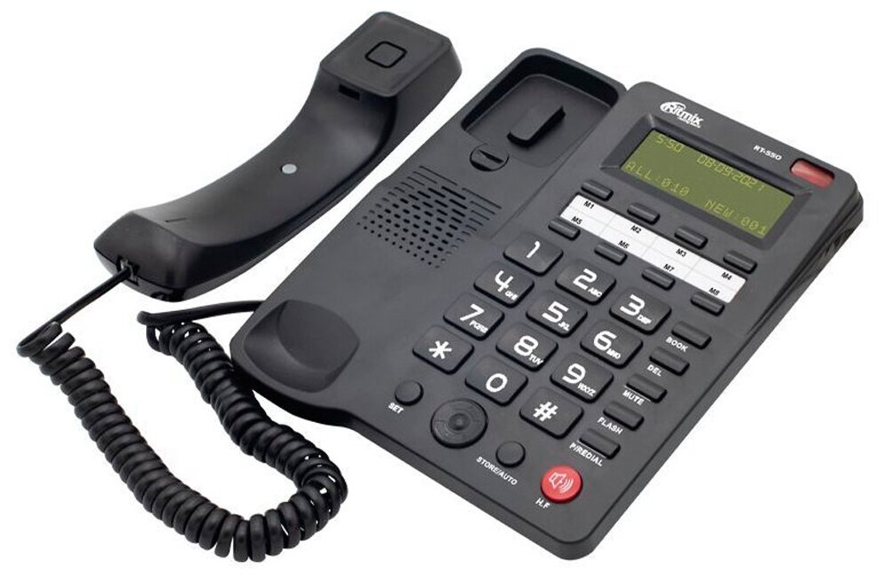Телефон проводной RITMIX RT-550 (черный)