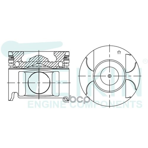Поршни (К-Т 4Шт) Std 1Kdftv Lc 90, Prado Kdj9# '00-'04 96/2/1,5/3 D=34 TEIKIN арт. 46675AG STD