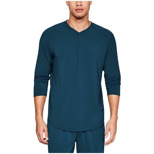 фото Футболка under armour recovery sleepwear elite 3/4 henley-blu мужчины 1318348-489 sm